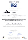 Zertifikat Umwelt­management­system